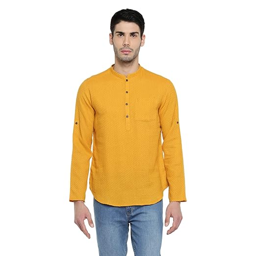 Men's Kurta (110043224_Mustard_Xx-Large)
