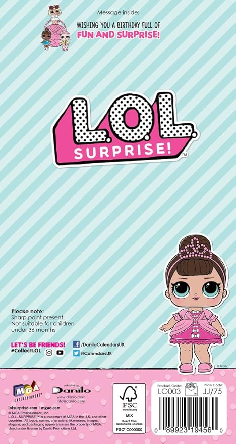 Lol Surprise Lo003 7eme Carte Danniversaire Fournitures D Ecole Carte De Vœux Et Enveloppes D Invitation