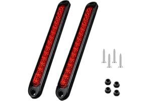 CyanHall Trailer Lights 2Pcs 15 LED Trailer Tail Lights 10 Inches Identification Light Led Turn Tail Light Truck Rear Side Ma