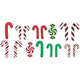 Christmas Candy Cane and Peppermint Foam Peel and Stick Stickers - Self Adhesive Holiday Xmas Candy Foam Stickers - 120 Piece