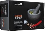 MasterClass Non-porous Granite Pestle and Mortar Set 12 x 9 cm Grey view 2