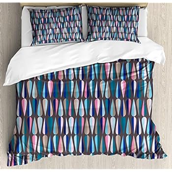 Amazon.com: Anzona Mid Century 4 Piece Bedding Set Duvet