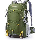 MOUNTAINTOP 40L Hiking Backpack, Lightweight Outdoor Backpacking Pack | Water-Repellent 400D Polyester Fabric with Smooth YKK Zippers Keeps Gear Protected During Hiking, Camping and Travel.