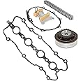 Timing Chain Tensioner Gear Kit w/Valve Gasket Replacement for 2006-2009 VW Jetta Golf GTI EOS Passat Audi A4 TT 2.0L Turbo 06F109088C, 06F109088G, 06F109088J, 06F109217A Koomaha