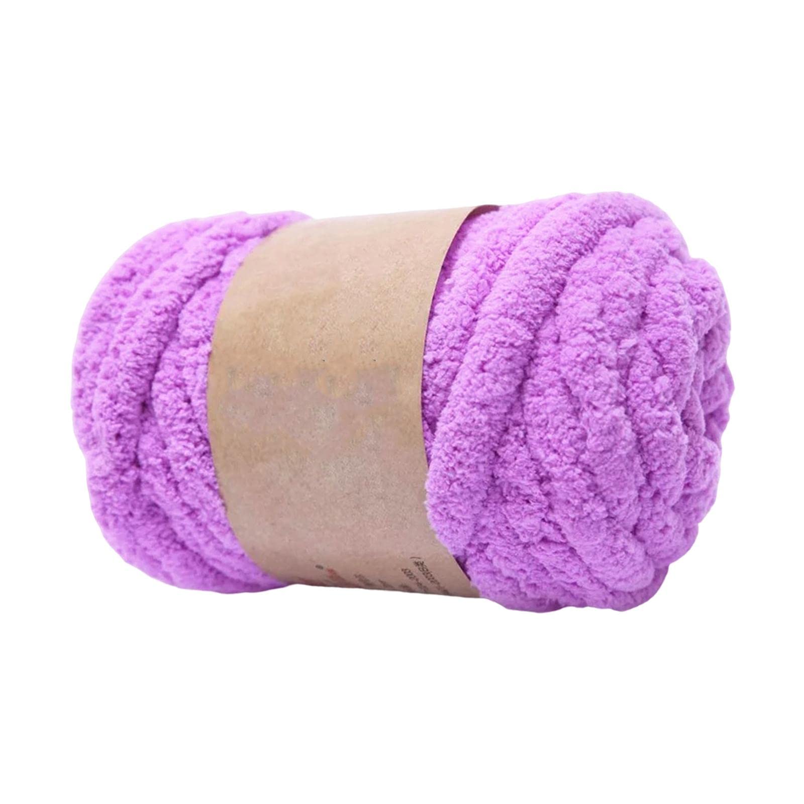 LOVIVER Chunky Wool Yarn Jumbo Yarn for Knitted Blanket, Weaving, Sweater, Pet Bed - Violet