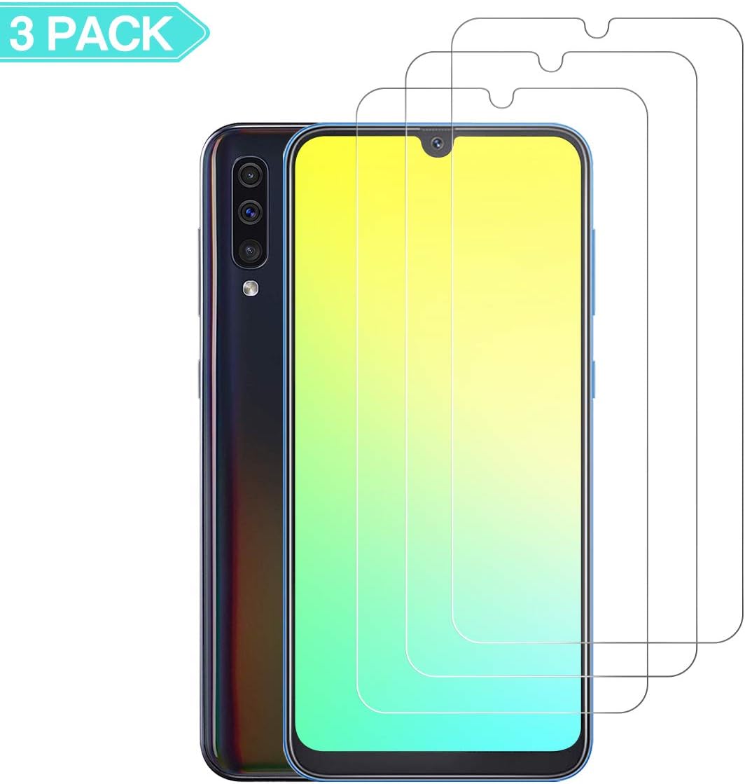 LXIAN A50/A30 Screen Protector (3 Pack), [Ultra Thin] [HD Crystal Clear] [High Sensitive] [Anti-scratch] [No-Bubble] Tempered Glass for Samsung Galaxy A50/A30