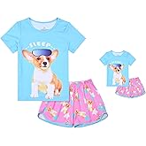 CHILDRENSTAR Matching Girls&Dolls Pajamas Summer Pjs Set Short Sleeve Sleepwear