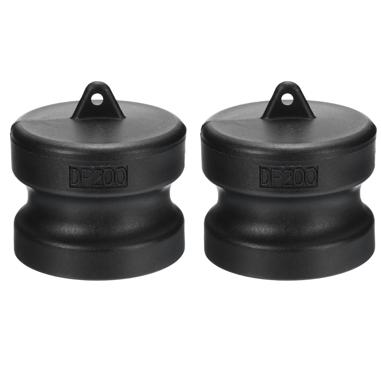 PATIKIL Poly Cam Lock Fittings, 2 Pcs 2" Part DP Dust Plug Cam Groove Hose Fittings Polypropylene Cam Lock Fittings, Black