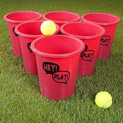 image for Bucket Ball Giant Beer Pong Outdoor Game Set for Kids and Adults with 