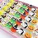 BUDI 50Pc Halloween Party Favors LED Finger Lights For Kids and Adults LED Rings with Halloween Gift Package Treats Bags Light Up Toys Rings Party Decorations Assorted Style Pack of 50