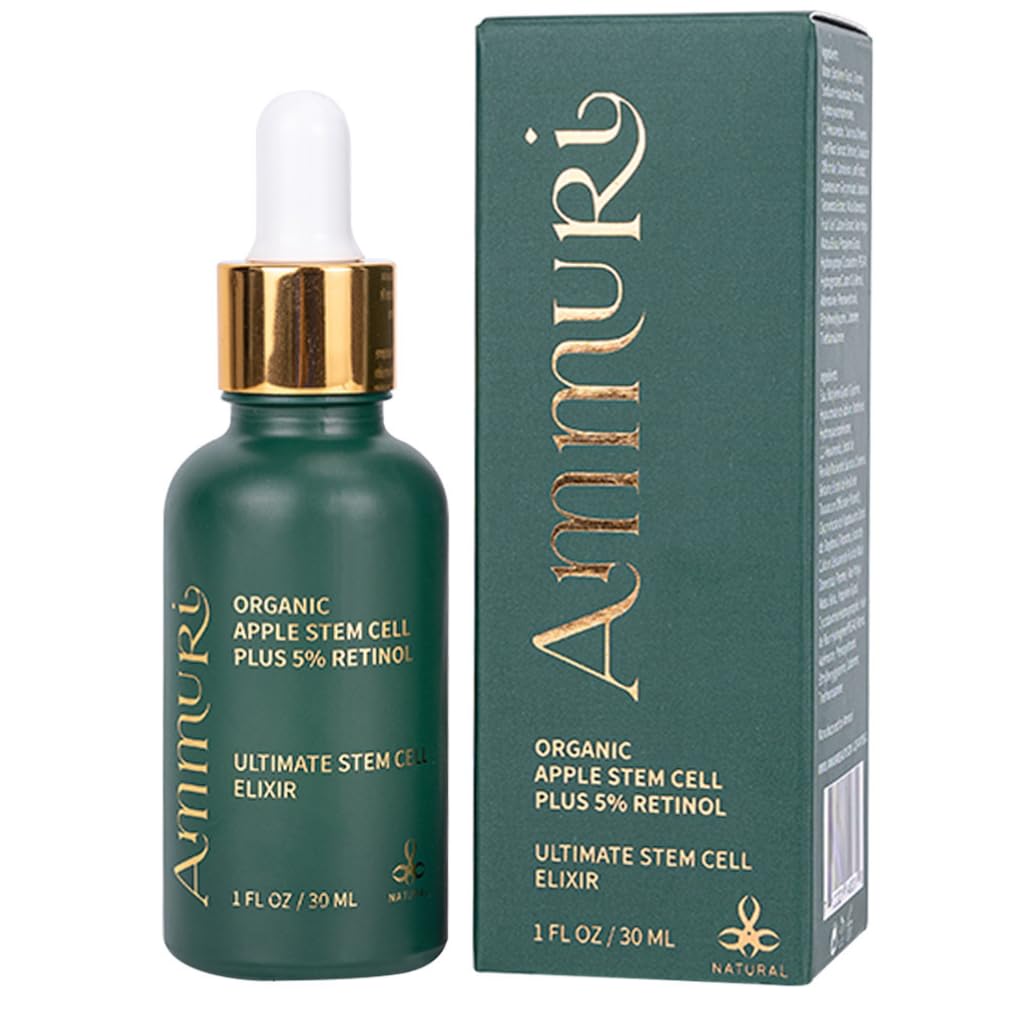 Ammuri Apple Stem Cell Anti-Aging Face Serum - Hydrating & Brightening Vitamin C Serum for All Skin Types - 30ml Premium Skincare