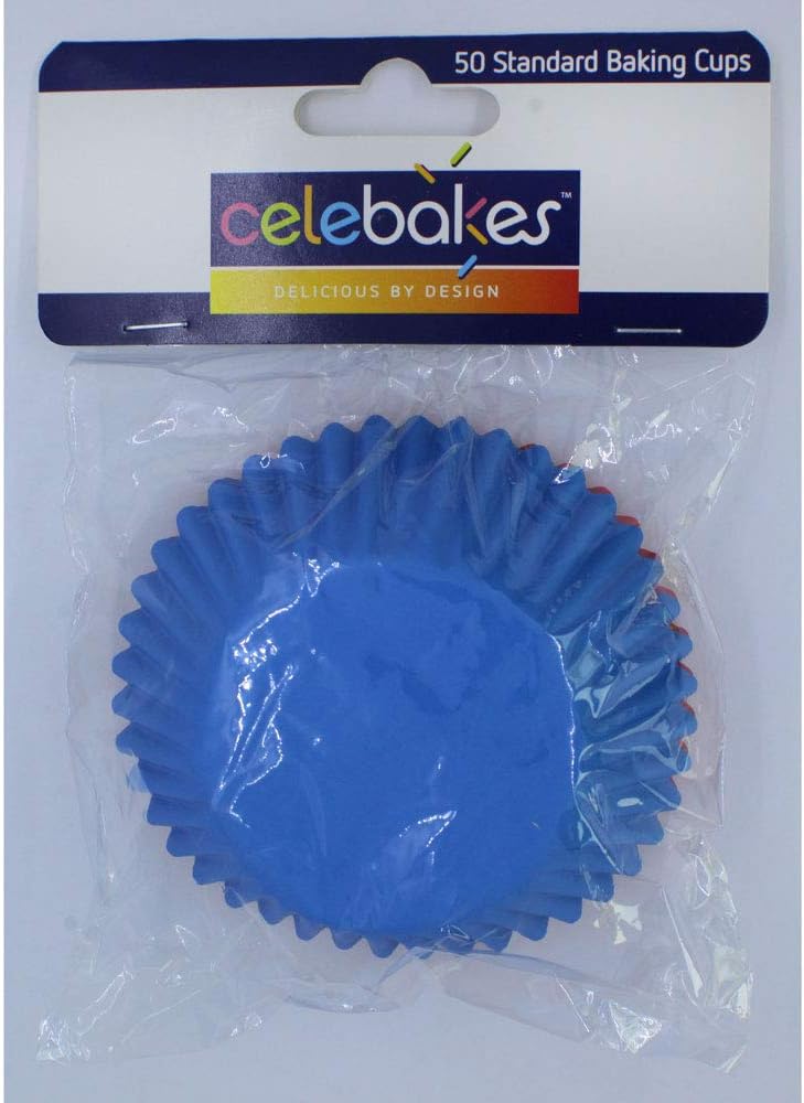 Celebakes Cupcake Baking Cups/Liners Bright Colors 50 Count, Standard, Red/Blue