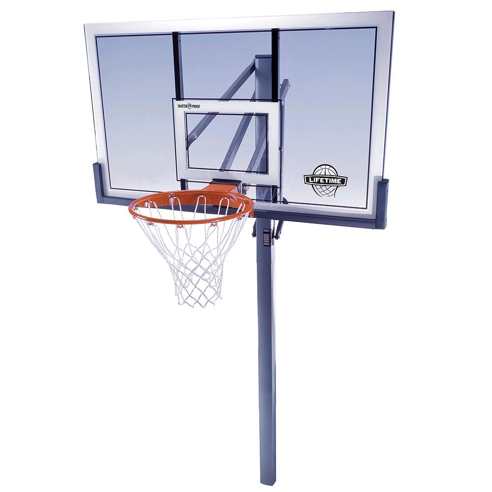 Photo 1 of **MAJOR DAMAGE**
Lifetime 78888 In-Ground Power Lift Backboard Basketball System, 54-Inch