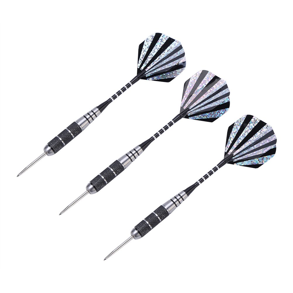 Darts Set, 3pcs Steel Tip Darts, Convenient To Use Easy To Carry Sturdy and Durable With Laser Printing Flights for Fisherman Dart Accessories(L2)