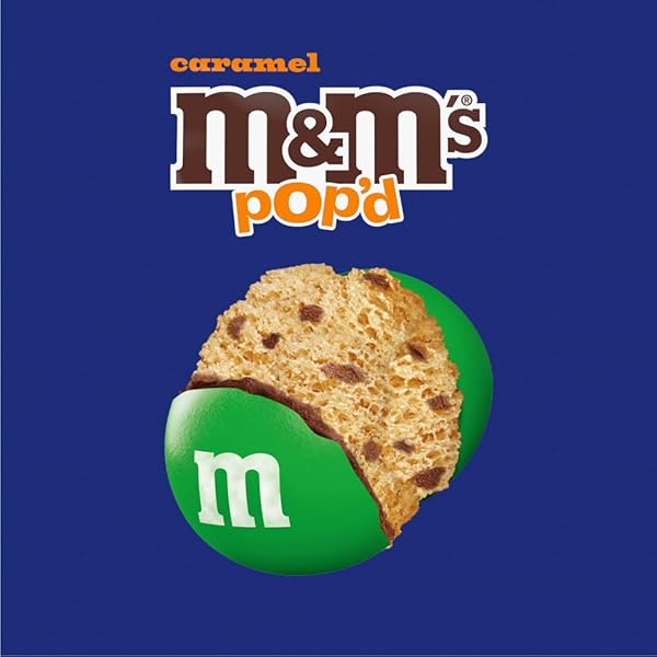 M&M’S POP’D CARAMEL CHOCOLATE CRUNCHY FREEZE-DRIED CANDY 5.5 OZ RESEALABLE BAG