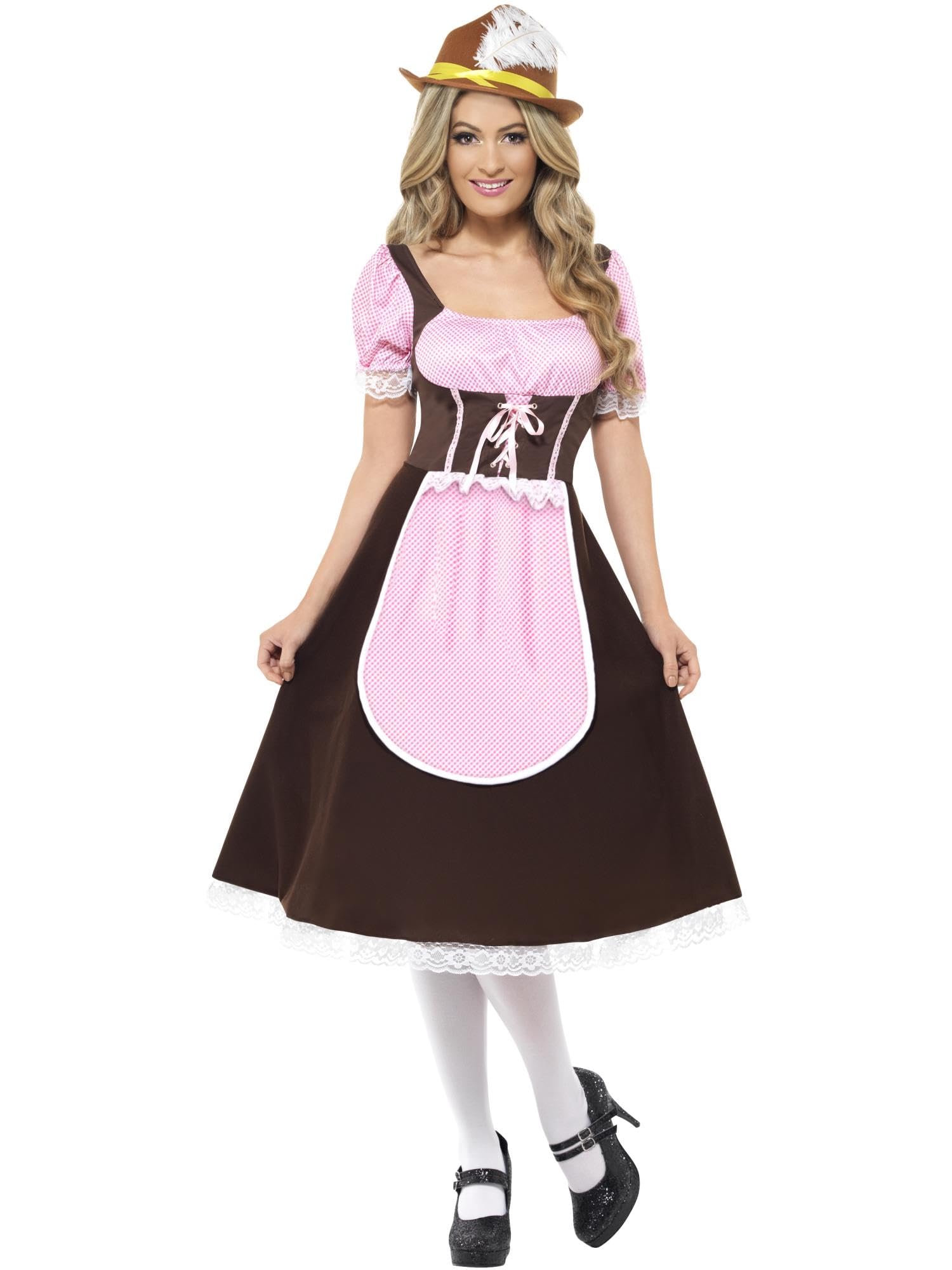 Smiffys Tavern Girl Costume, XL - UK Size 20-22, Brown