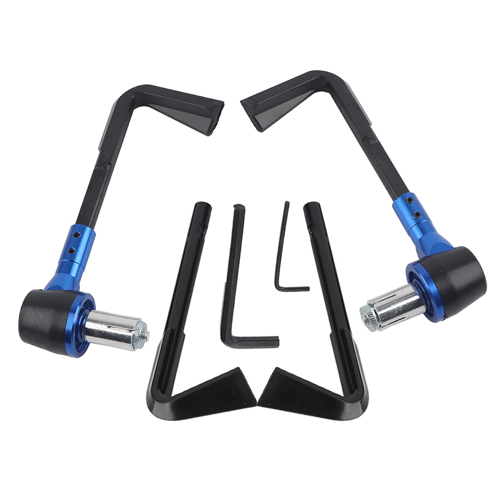 Front Brake Lever Guard + Handgrip Guard, Hand Grip Guard CNC Motorbike Brake Levers Protect Guard Motorcycle Protector Handlebar(Blue)