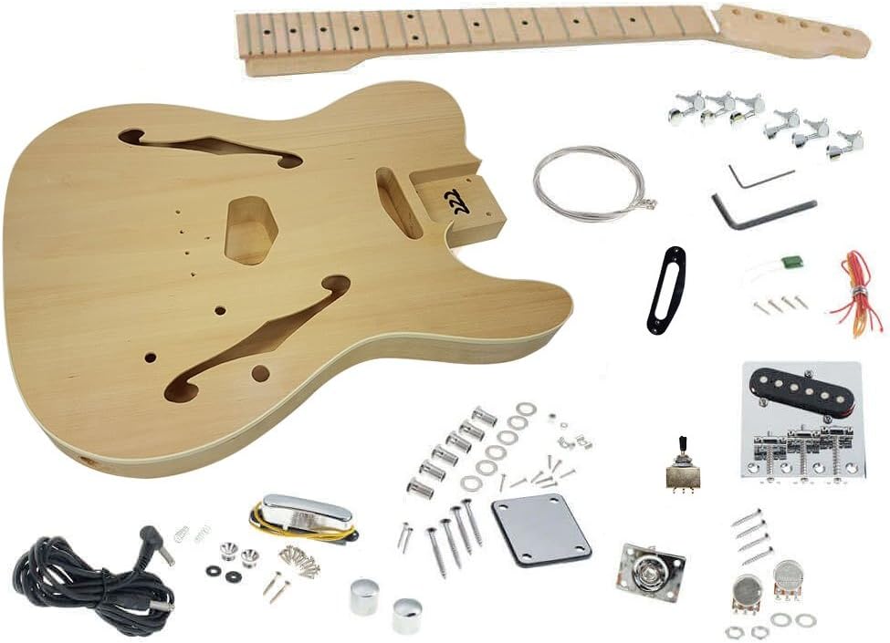 Solo TCK150 DIY Semi Hollow Electric Guitar Kit With Maple Top Amazon