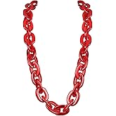 Vefungyan Hip-hop Rapper Big Chunky Chain: Plastic Fake Jewelry Necklace Party Halloween Accessory Costume decorations for Men