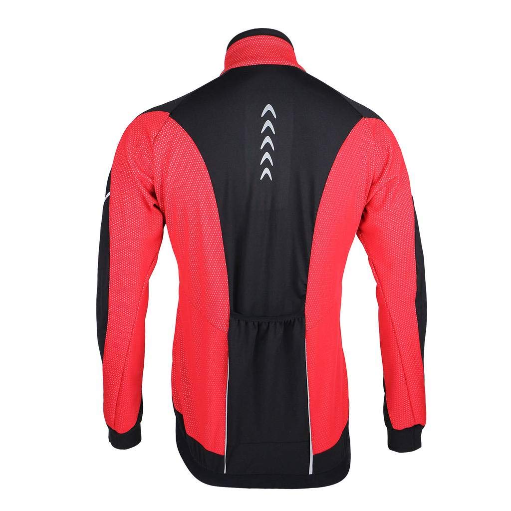 ARSUXEO Winter Thermal Fleece Cycling Jacket Windproof 14D Bike Booty