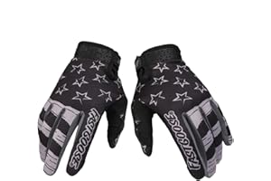 EXCEREY Star Motorcycle Bicycle Full Finger Off-Road Racing Gloves Outdoor Sports for Men Women & Mountaineering