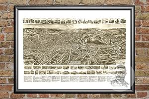 Amazon.com: Ted's Vintage Art Fitchburg Massachusetts 1915 ...