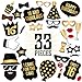 16th Birthday Photo Props by PartyGraphix. DIY Photo Booth Props Kit Includes 33 Black And Gold Pieces