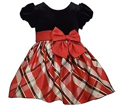 Bonnie Jean Girl's Christmas Dress - Holiday Plaid