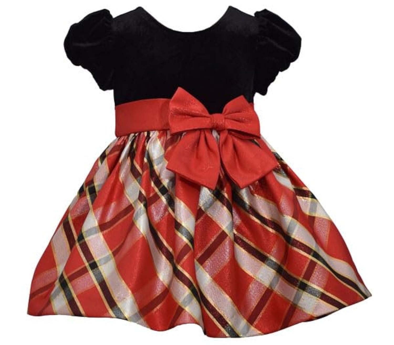 Bonnie Jean Girl's Christmas Dress - Holiday Plaid