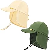 Adjustable Baby Sun Hats with UPF50+ & Neck Flap Protection - Perfect Swim & Play Toddler Hat for Girls & Boys