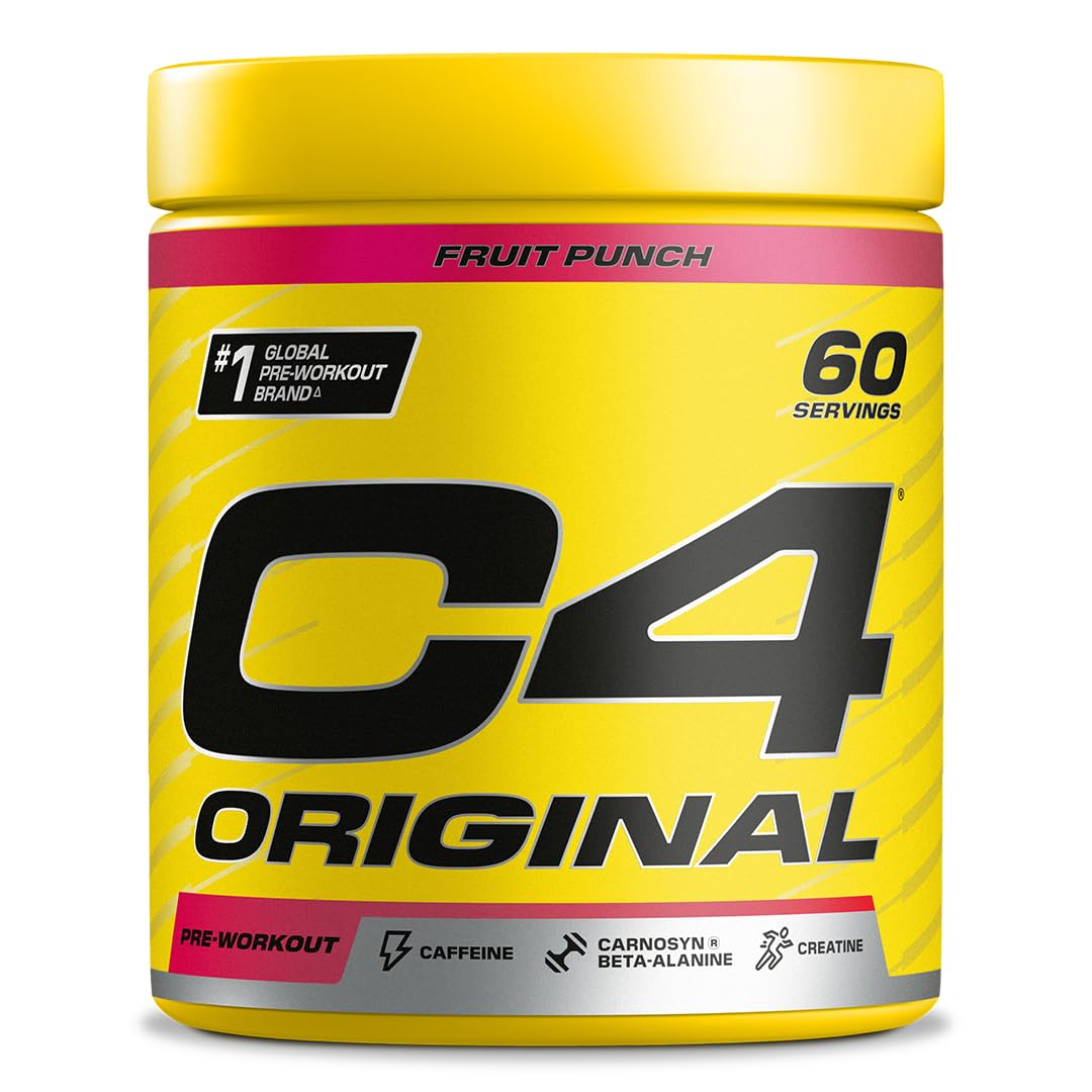 C4 Original Beta Alanine Sports Nutrition Bulk Pre Workout Powder for Men & Women | Best Pre-Workout Energy Drink Supplements | Creatine Monohydrate | Fruit Punch | 60 Servings