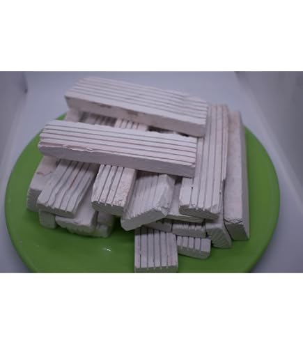 Lamelle Di Gesso India Clay - Scisto Bianco Scanalato, 200g, Per Lavagna E Arte
