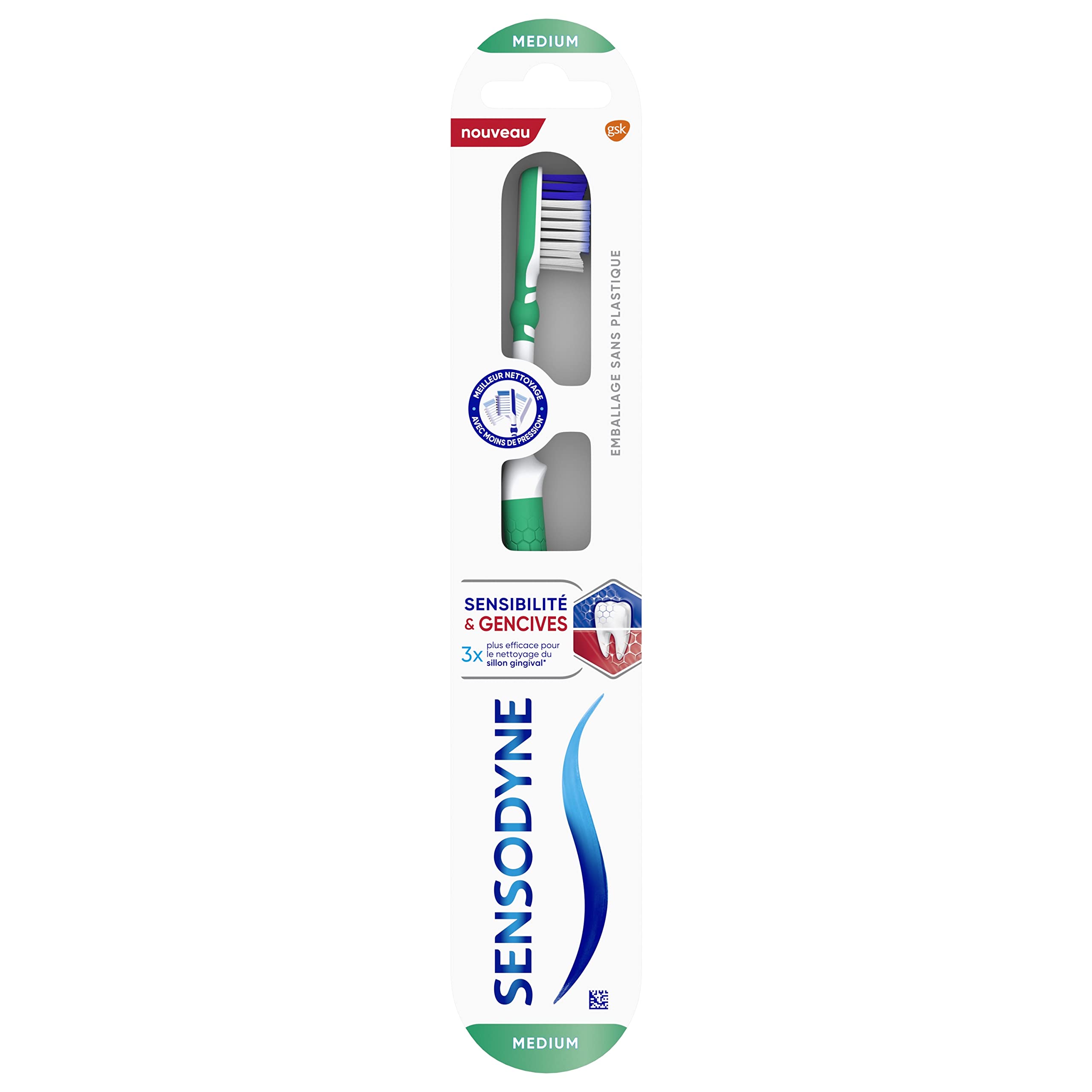 Sensodyne Medium Sensitivity & Gum Toothbrush for Gentle Cleaning of Sensitive Teeth, Dental Sensitivity, Without Damaging Gums, Random Colour