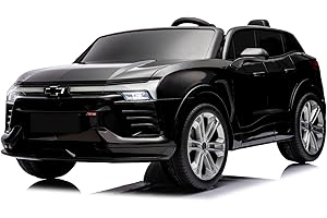 Hetoy 24V 2-Seater SUV Licensed Chevrolet Blazer Ride On Car Toy w/Parent Remote Control, 3 Speeds, Wireless Music, MP3 Player, Electric Car for Kids Ages 3-8, Black