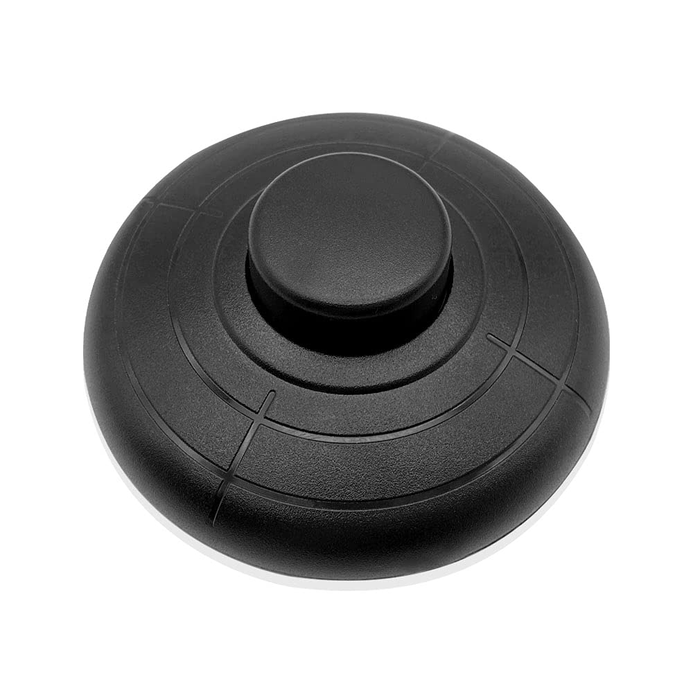 GZGXKJ Diameter 70mm Black Round Foot Switch for Lamp Foot Push Switch Inline Foot Switch Foot Pedal Switch Foot Press Switch for 2 or 3 Core Flex for Floor Lamp, Standing Lamp, Table Lights