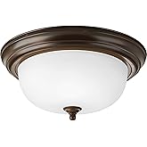 Progress Lighting 2-Light Ceiling Light, Flush Mount Ceiling Light Fixture for Interior Kitchen Lights, Hallway, Bedroom, Liv