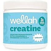 Wellah Creatine for Women - Creatine Monohydrate with Dandelion & Cranberry Extract (50 Servings, Unflavored)