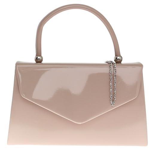Girly HandBags glänzend Clutch Tasche Top Griff Unterarmtasche