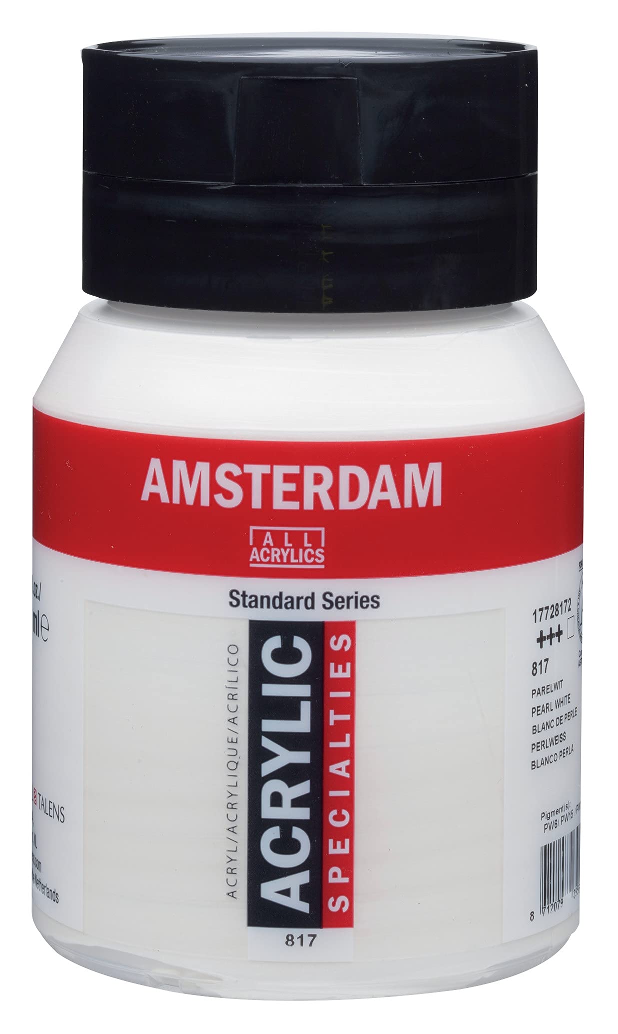 Amsterdam Standard Series Acrylic Jar 500 ml Pearl White 817 (17728172)