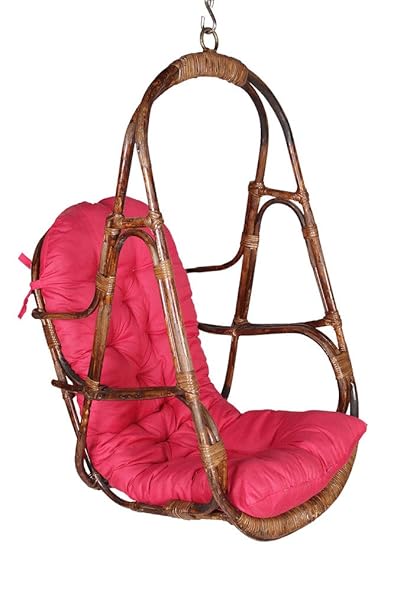Novelty Cane Art Rattan Compact Swing Chair for Small Spaces