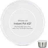 Silicone Lid for Instant Pot 6Q &amp; 5Q, Airtight for Food Storage with Hooks | with Adhesive Hooks Airtight &amp; Reusable. Microwave, Freezer &amp; Dishwasher Safe. Keeps food fresh.Translucent design.