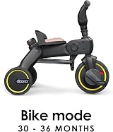 Doona Liki Baby Trike S1 Blush Pink Foldable Trike with Parent Handle view 8