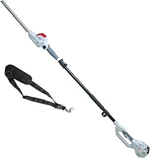 IKRA 51000450 Akku Teleskop Heckenschere IATHS 40-43 inkl. Schultergurt, Schnittlänge ca. 43cm, Schnittstärke 18mm, 40V Lithium-Ion Laufzeit bis zu 100 Min, 40 V, Grau/Rot/Schwarz