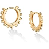 LOYATA Gold Huggie Hoop Earrings 14K Gold Plated Dainty Small Simple Hypoallergenic Jewelry Gift for Women
