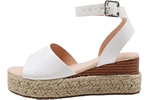 Felabo Girls' Flatform Espadrille Sandals – Open-Toe, Adjustable Ankle Strap, Casual Summer Shoes (Little Kid/Big Kid)