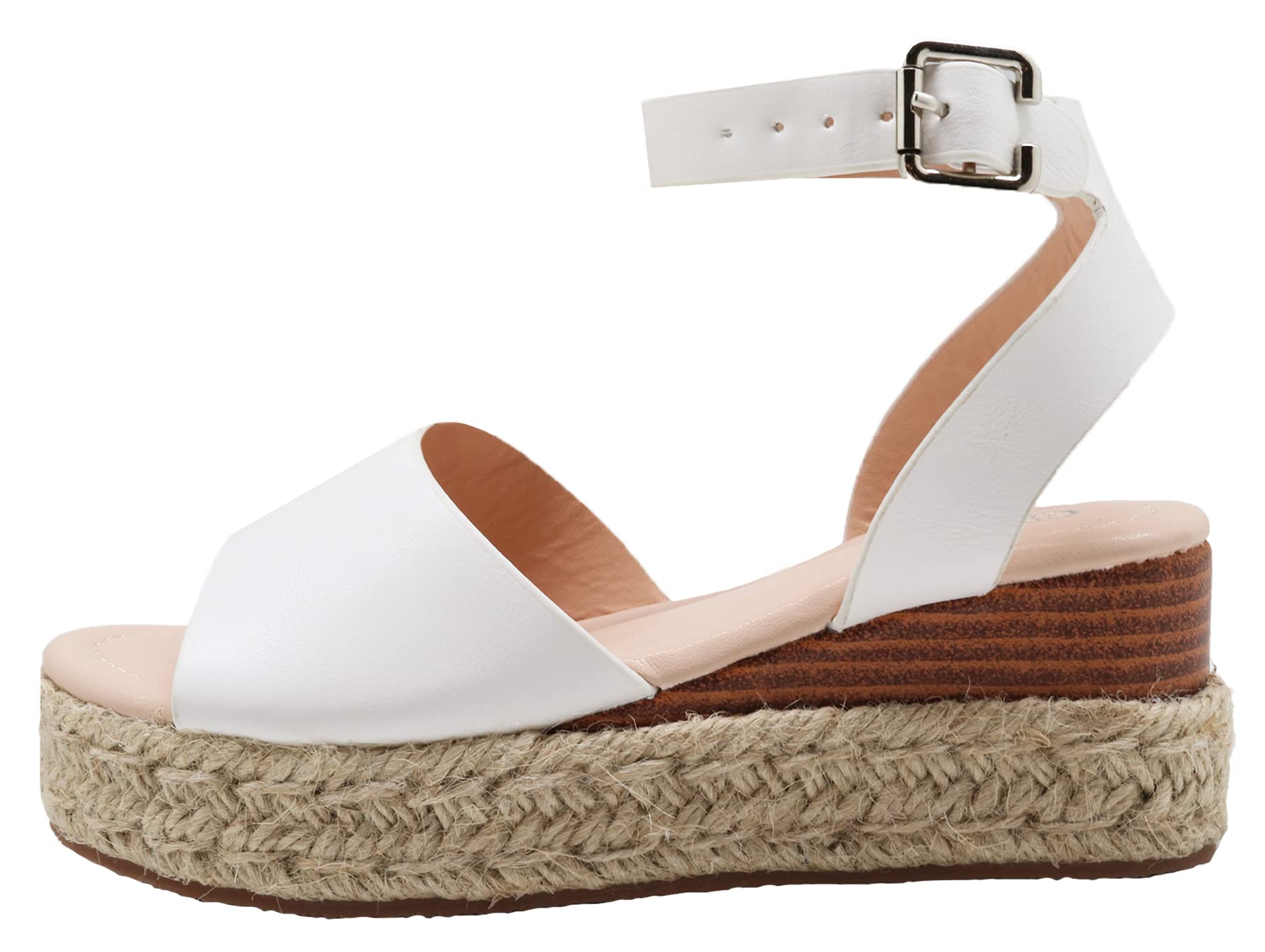 Photo 1 of Felabo Girls' Flatform Espadrille Sandals – Open-Toe, Adjustable Ankle Strap, Casual Summer Shoes (Little Kid/Big Kid)