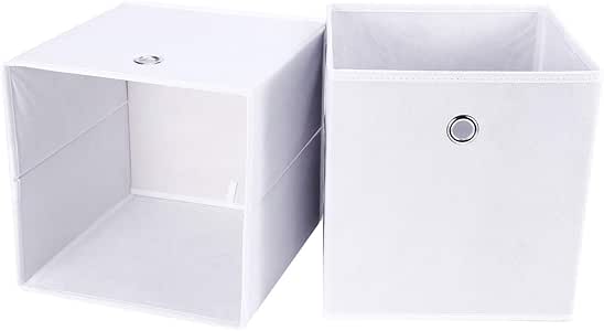 SurePromise - Cajas de almacenamiento (4 unidades, lona, 27 x 27 x 28