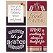 Friends Thanksgiving Feast - Friendsgiving Party Decorations for Women and Men - Wine Bottle Label Stickers - Set of 4