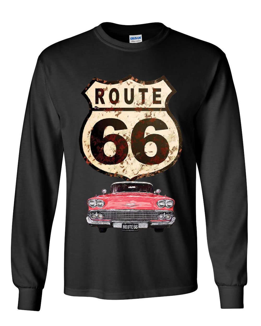 Route 66 Retro Car T Shirt The Mother Road American Classic Tee 6288