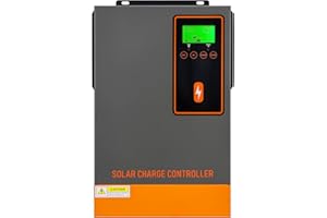TEMANK 48V 140A MPPT Solar Charge Controller, 140Amp Solar Regulator Max.PV Input 500V, Max. Charging Current Can be Set, Work with 48V Lead-Acid and Lithium Batteries